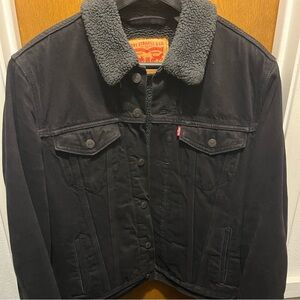 Levi's Black Sherpa Lined Jacket